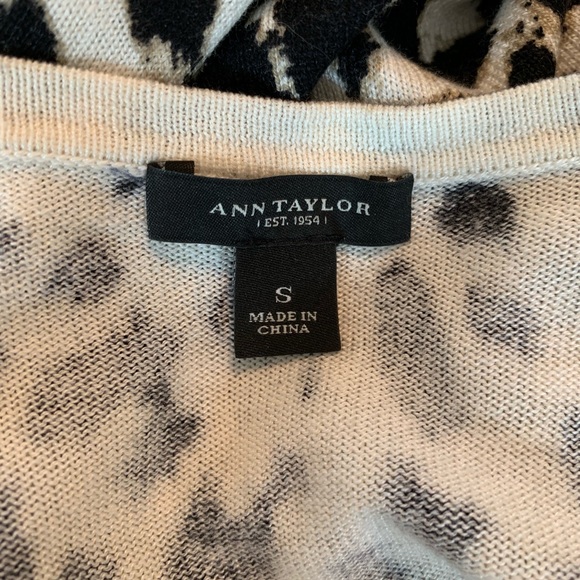 Ann Taylor Silk Cashmere Animal Cardigan Sweater - Picture 6 of 7